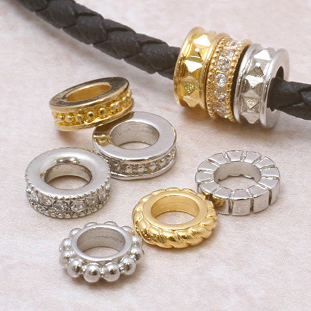 大穴ロンデル スジ入 ロジウムカラー【アウトレット】