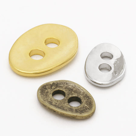 ボタンパーツ オーバル ゴールド【アウトレット】