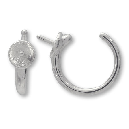 Ear cuff with core stand rhodium color