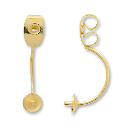 Earring catch with studs gold