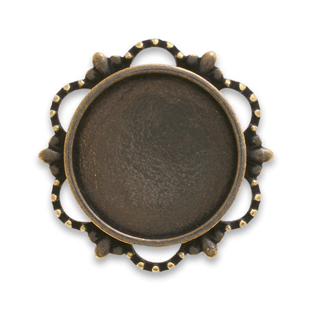 デザインミール皿 百合枠 金古美