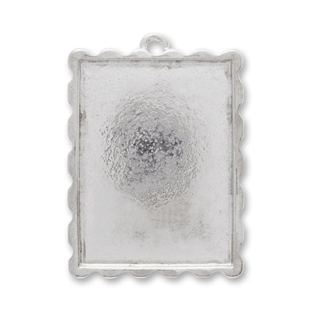 デザインミール皿 切手 ロジウムカラー