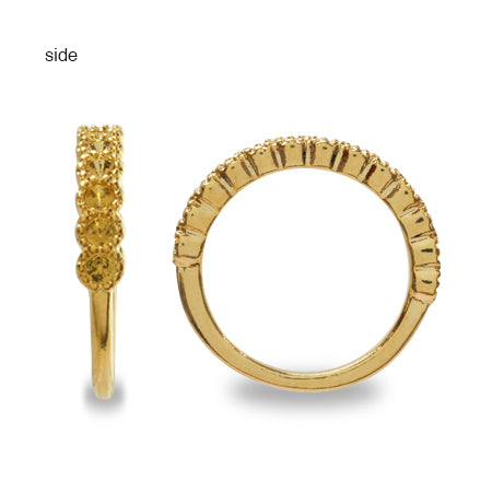 リング台 ハーフエタニティ3 ラウンドミル #1028 PP13 ゴールド