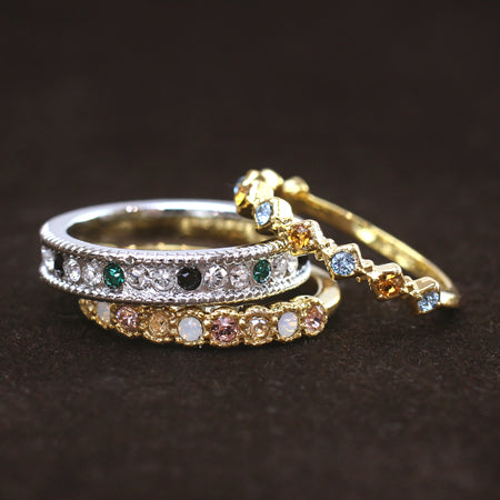 リング台 ハーフエタニティ3 ラウンドミル #1028 PP13 ゴールド