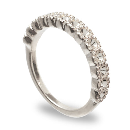 Ring Stand Half Eternity 3 Round Mill