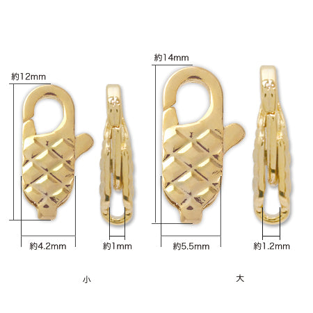Design lobster check rhodium color