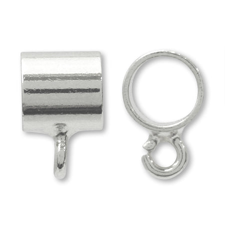 Tube with ring rhodium color