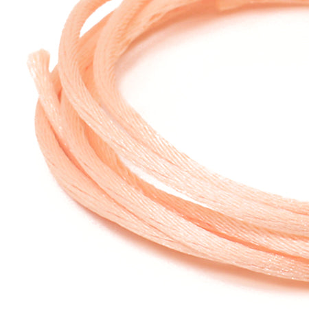 French satin cord salmon pink