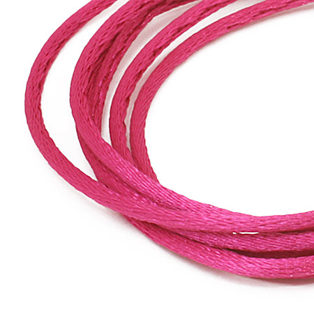 French satin cord magenta