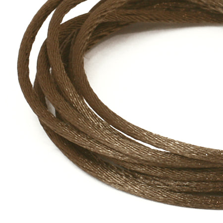 French satin cord mocha brown