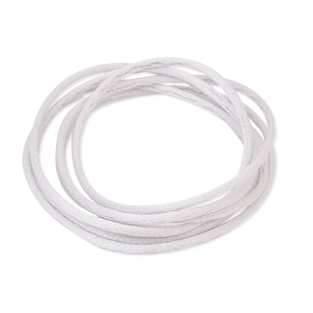 French satin cord silver gray