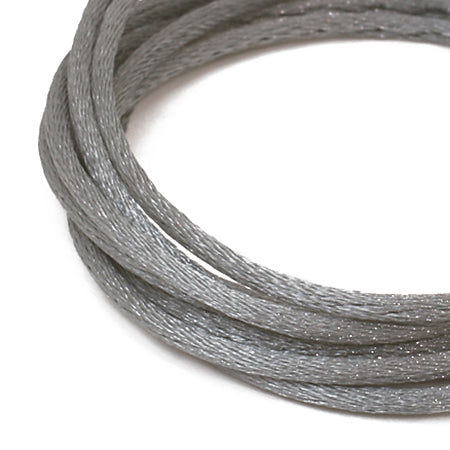 French Satin Cord Steel Gree