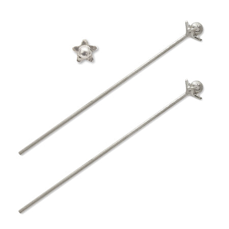 Design pin flower rhodium color