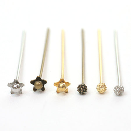 Design pin flower rhodium color