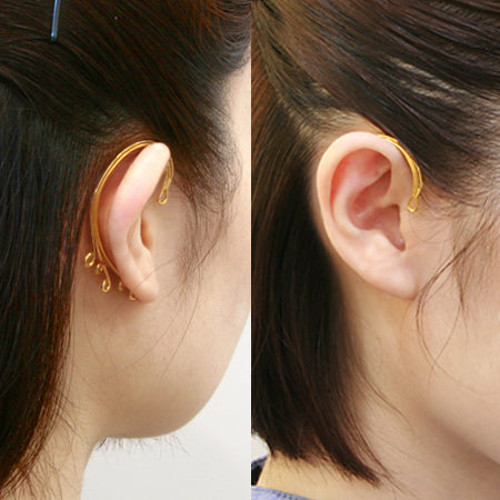 イヤーフックワイヤー 5カン付 ゴールド