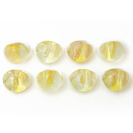Teardrop beads honey crystal