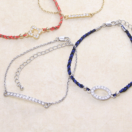 ジョイントパーツ石付 オーバル クリスタル/G