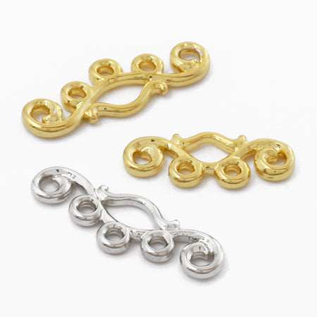 Design row bar ivy 5 rows rhodium color