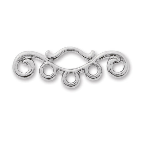 Design row bar ivy 5 rows rhodium color
