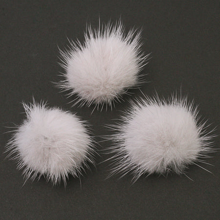 ミンクボール カン付(口閉じ) Lt.ベージュ【アウトレット】