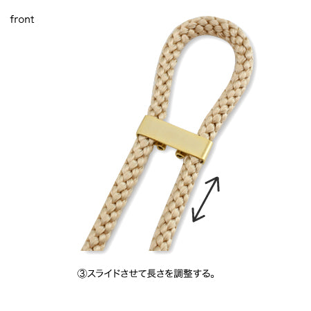 Loop tie rhodium color