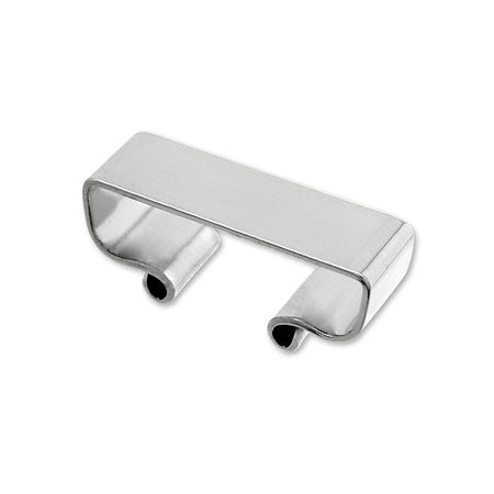 Loop tie rhodium color