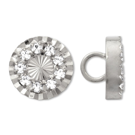 ボタン ウェーブカット ラウンド クリスタル/RC【アウトレット】