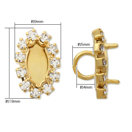 石座付ボタン #4228 クリスタル/RC【アウトレット】