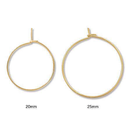 Earrings wire hoop No.4 gold