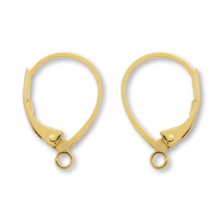 Earrings French hook drop gold