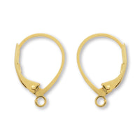 Earrings French hook drop gold