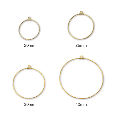 Wire hoop round rhodium color