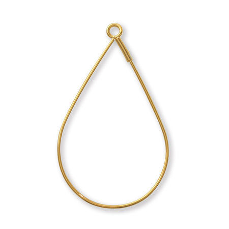 Gold wire hoop drop