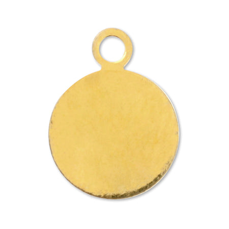 メタルパーツ ラウンドプレート1カン付 ゴールド