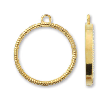 Design frame milled round gold