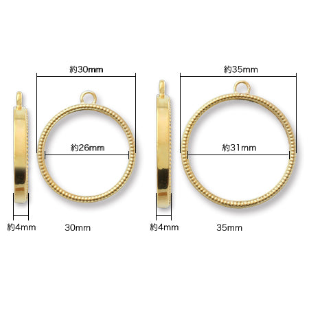 Design frame mill hammered round rhodium color