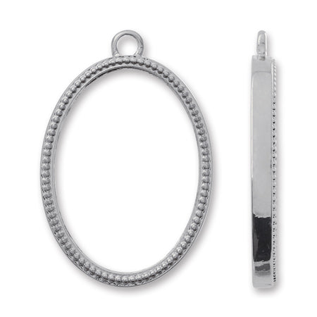 Design Frame Mill: Oval Rodium Color