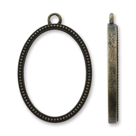 デザインフレームミル打 オーバル 金古美