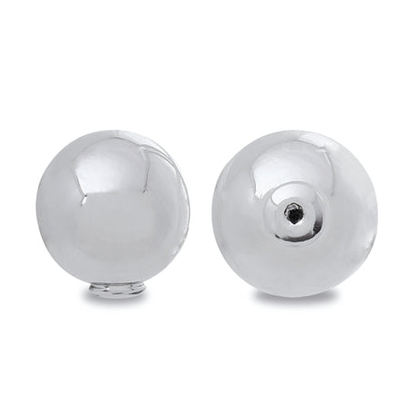 Resin pearl catch metallic silver