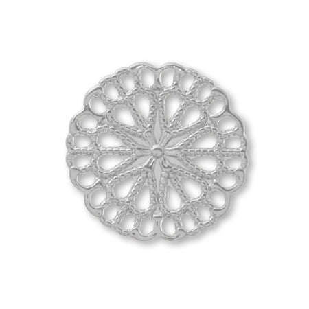 Sukasi parts round 3 approx. 12mm rhodium color