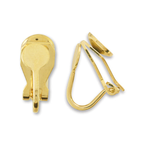 Earrings triangular spring plate bowl gold