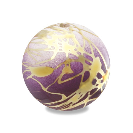 Arabesque beads gold line purple