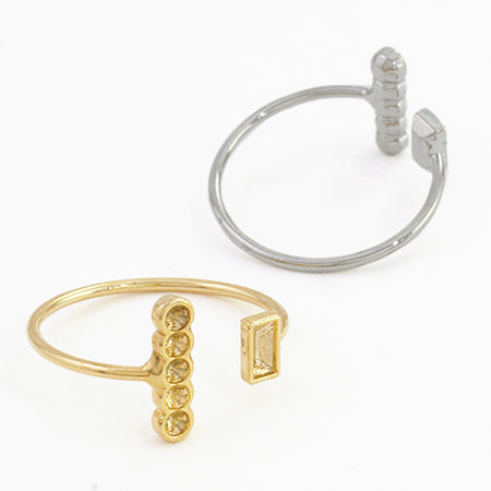 Fork ring stand empty frame No.1 gold