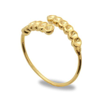 Fork ring stand empty frame No.2 gold