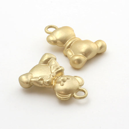 Charm teddy bear mat gold
