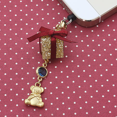 Charm teddy bear mat gold