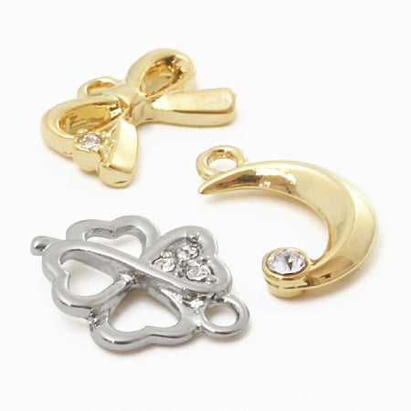 Charm Lucky: Open Ribbon Crystal/RC