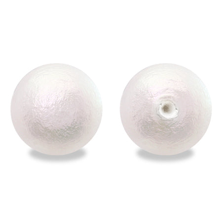 Cotton pearl single hole rich white