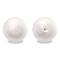 Cotton pearl single hole rich white