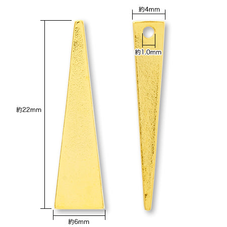 メタルパーツ スティック台形横穴 ロジウムカラー